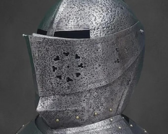 Mittelalterlicher Ritter Turnierhelm Nachbildung