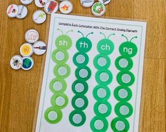 Learning End Digraphs Game: Homeschool Activity
