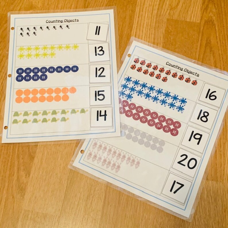 Counting Objects 11-30 First Grade Counting Learning to | Etsy