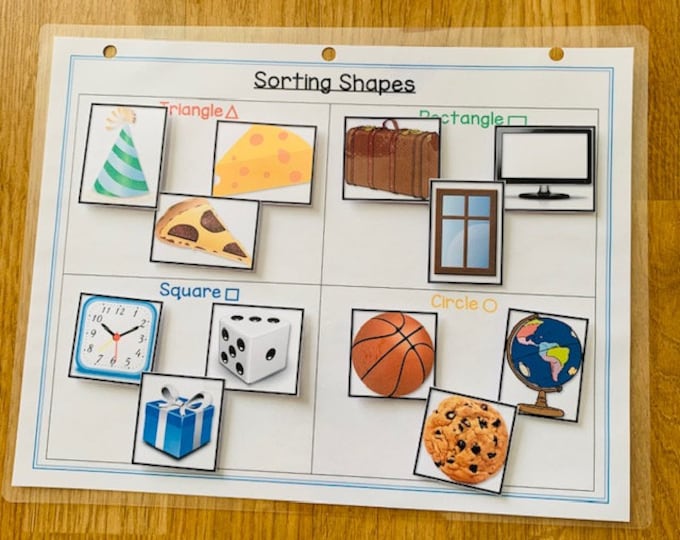 Sorting Shapes Activity Page, Educational Games, Kindergarten ...