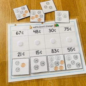 Counting currency activity page, counting coins, first grade learning games, Homeschool learning games, educational tools