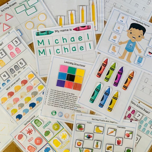 Pre-K learning binder, Prekindergarten binder, Toddler learning, Preschool curriculum, Kindergarten curriculum, Homeschool learning games,