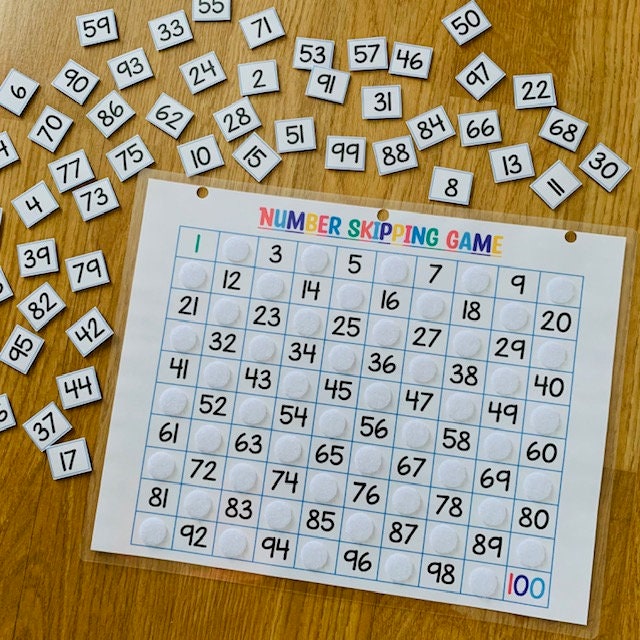 Count to 100 Activity Page: Homeschool Kindergarten Game - Etsy