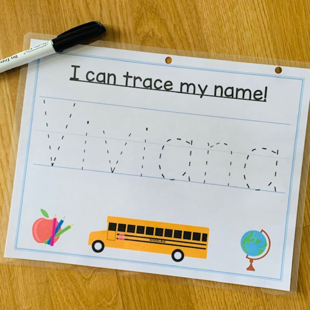 Personalized Name Tracing Practice: Homeschool Learning Activity - Etsy