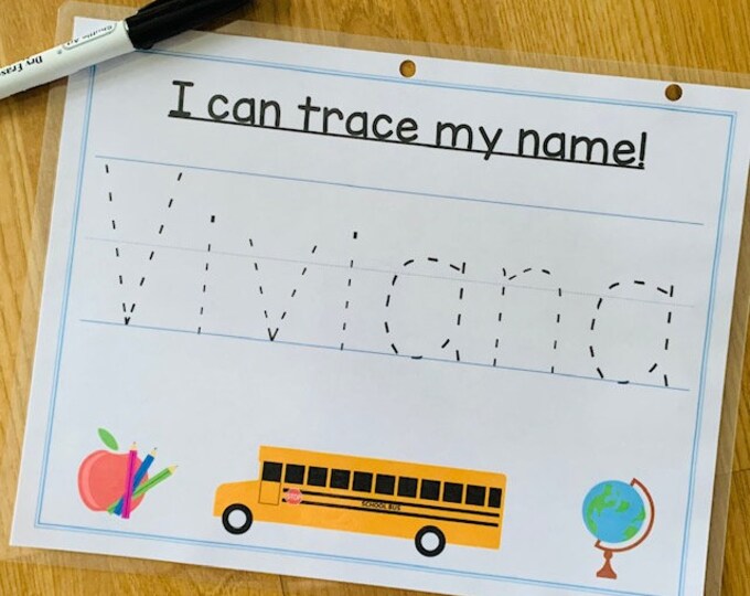 Personalized Name Tracing Practice: Homeschool Learning Activity - Etsy