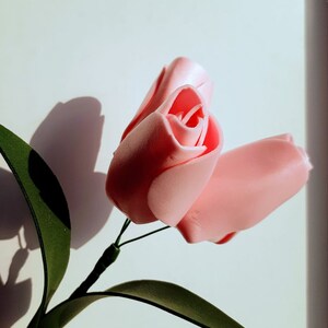 Modèle vidéo de fleurs de tulipes, bricolage, tutoriel de fleurs en papier, cadeau artisanal en papier, décoration de mariage, décoration murale florale, décoration de chambre, mousse Isolon EVA 2 mm image 2