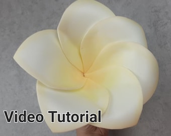 Modèle vidéo de fleurs de plumeria, fleurs en papier pour travaux manuels, cadeau artisanal en papier, décoration de mariage, décoration murale florale, décoration de chambre en mousse Isolon EVA 2 mm