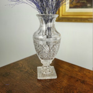 Vintage Cut Glass Vase