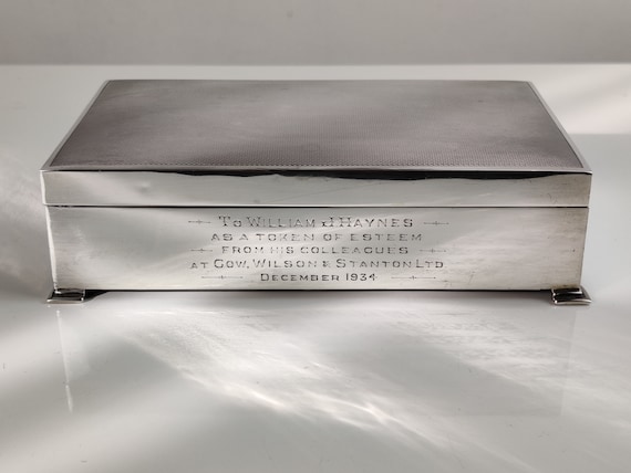 Solid Silver Cigarette Box (London 1934) - image 2