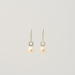 Orecchini a goccia con perle, perle a goccia color rosa cipria, argento sterling, orecchini con chiusura a leva, orecchini da sposa, pietra portafortuna di giugno, 30° anniversario, Regno Unito