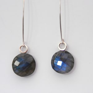 Labradorite Earrings, Sterling Silver Earrings, Long Drop Earrings, Gemstone, Crystal Earrings, Boho Earrings, Birthday Gift, Christmas, UK