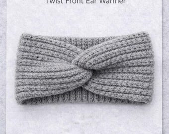 Twist Headband Knitting Pattern PDF | Ribbed Ear Warmer | Beginner Friendly | Instant Download