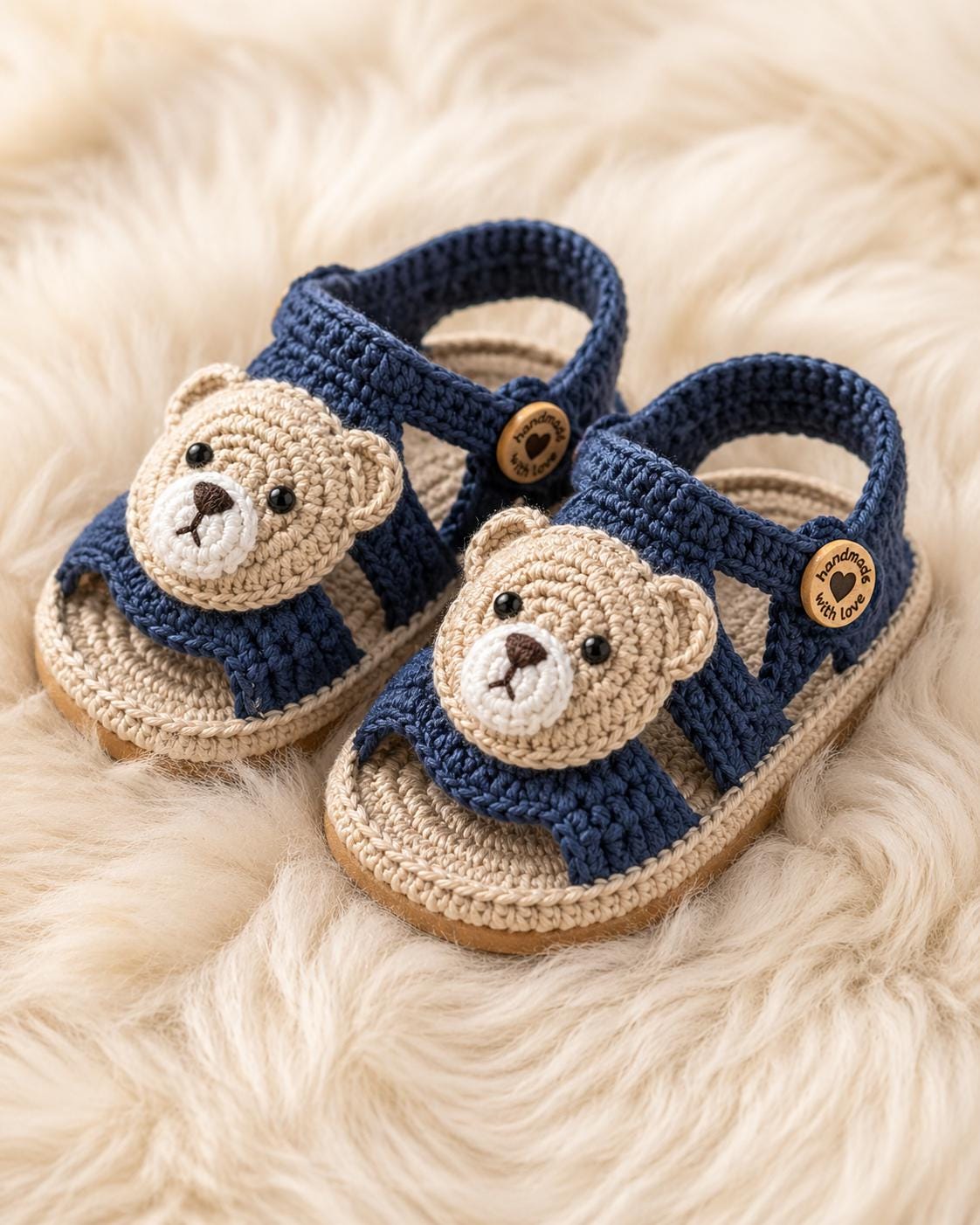 40 Baby Sandal Crochet Patterns for Sweet Summer Shoes, Gifts, and Keepsake Photos 28 Crochet Baby Sandals Teddy Bear Double Sole Tutorial