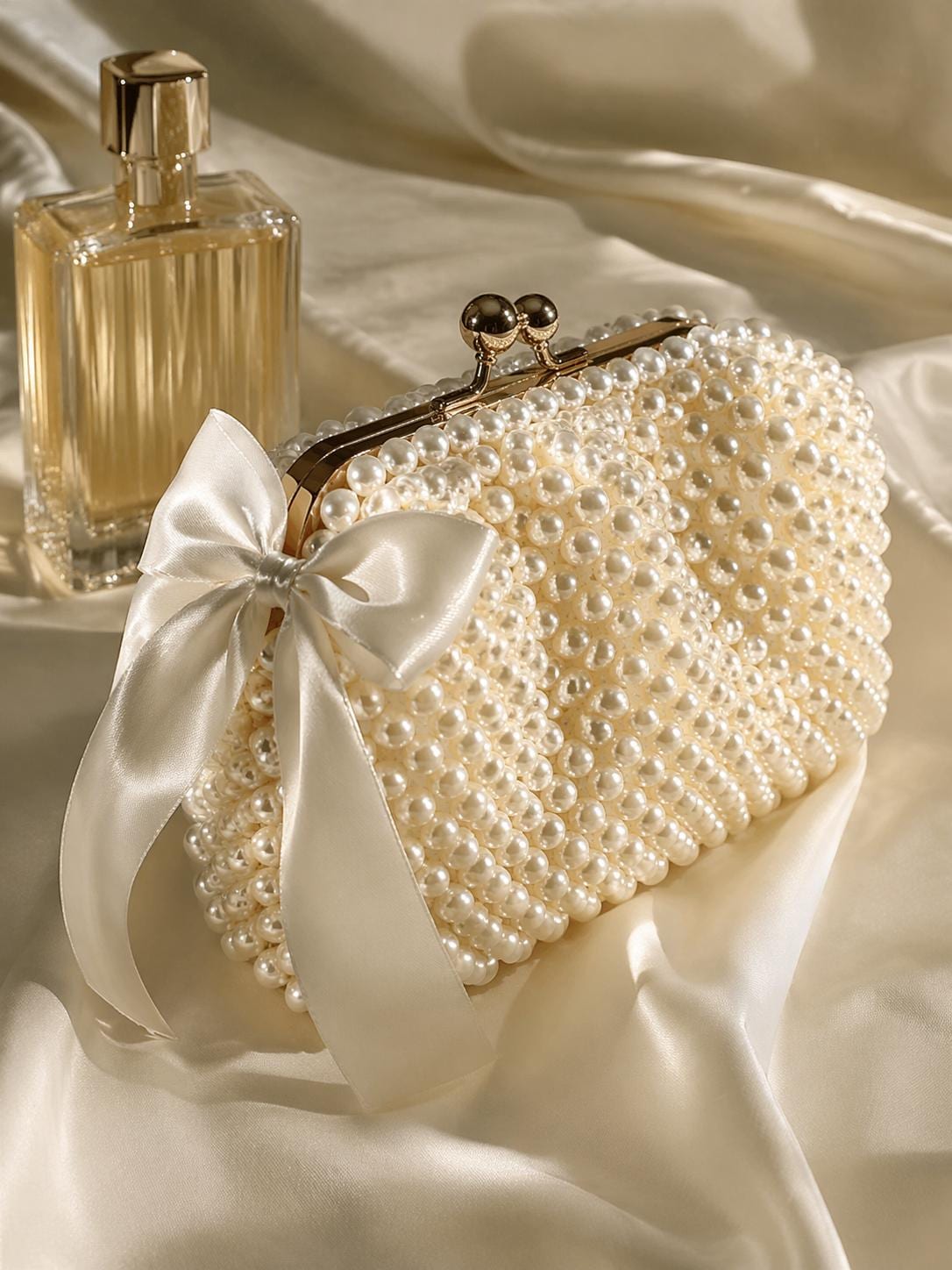 39 Crochet Clutch Patterns, Fringe Purses, and Granny Square Styles 38 Pearl Beaded Clutch Bridal Wedding Purse Kiss Lock