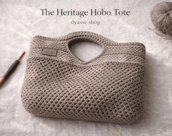 Heritage Hobo Tote Crochet Pattern | Raffia Bag, Minimalist PDF Bag Making