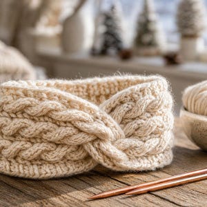 Modello per fascia per capelli a trecce intrecciate – Scaldacollo spesso (Download PDF)