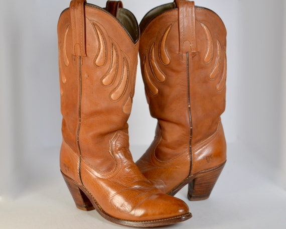 70's Vintage Frye Cowboy Boots US7.5