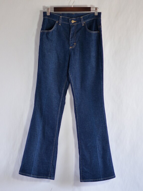 70's Vintage Lee Riders Bell Bottom Jeans Measure… - image 2