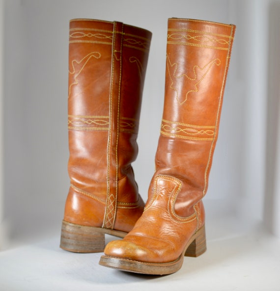 Vintage 70's Longhorn Campus Boots US 8