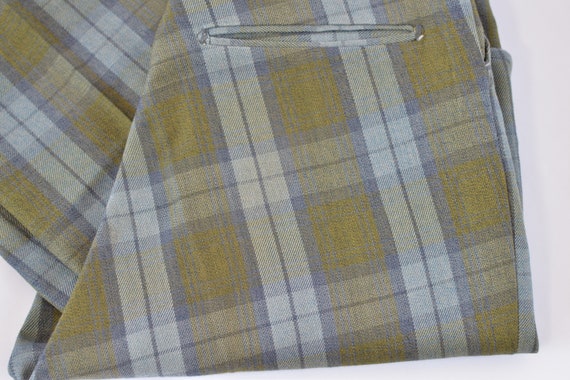 70's Vintage Farah flared Plaid Pants 26X31 - image 6