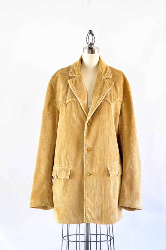 70's Vintage Western Style Corduroy Blazer 40L