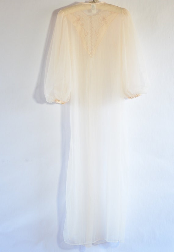 1960's Vintage Chiffon Dressing Gown SZ Med - image 3