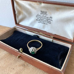 Antique Leather Jewelry Box: English Watch or Bracelet Box