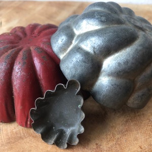 Vintage Miniature Metal Moulds, Jelly Mould