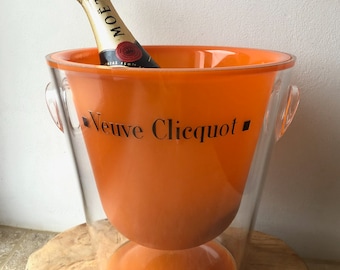 Vintage Veuve Clicquot Champagne Bucket: Double Walled Ice Cooler