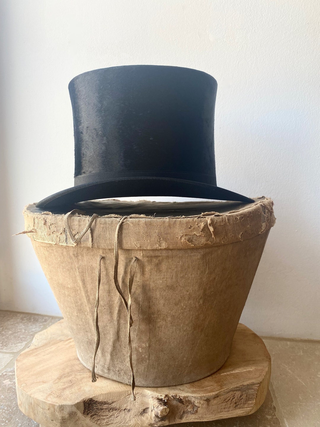 Antique Top Hat Antique Hat Box Etsy
