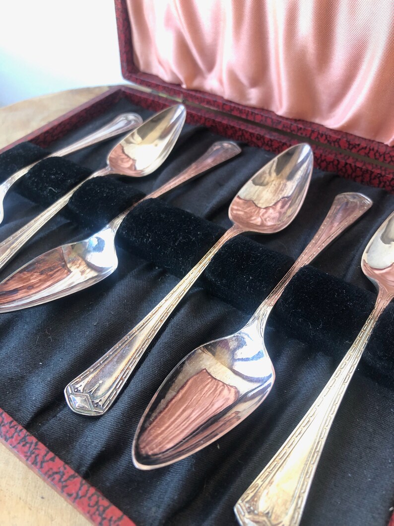 Vintage Spoons Set EPNS 6 Spoons Etsy