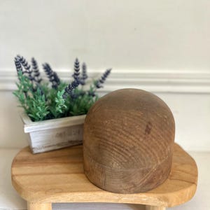Vintage French Wooden Hat Form: Millinery Block, Size 56