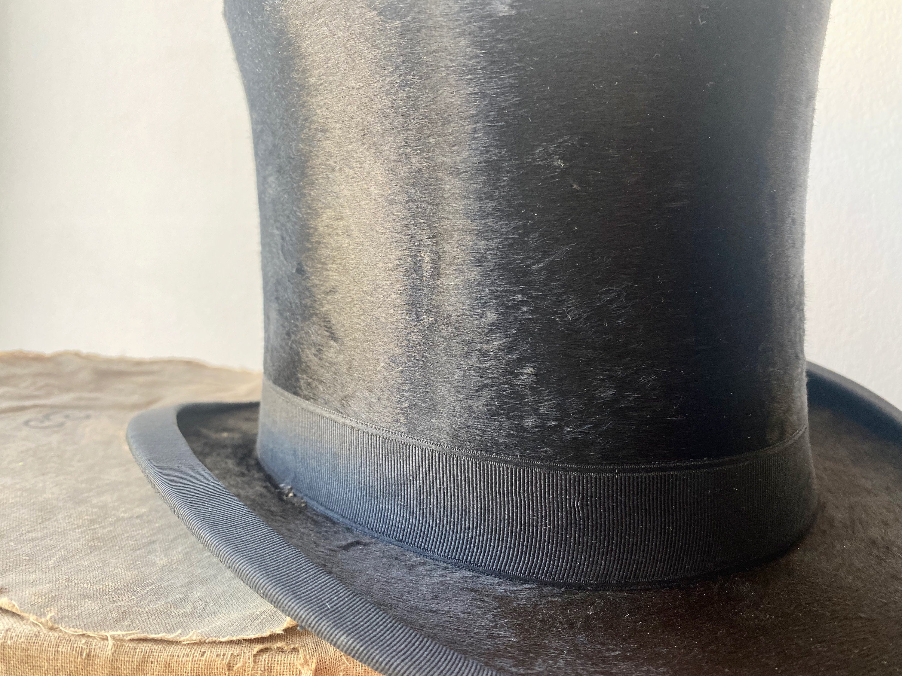 Antique Top Hat Antique Hat Box Etsy