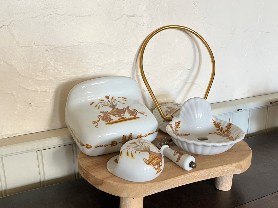 Vintage Porcelaine De Paris Bathroom Set, French Porcelain Etsy