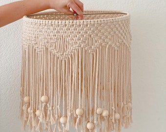 Macrame lamp shade