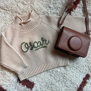 Personalized Baby Sweater  Hand-Embroidered / custom Hand Embroidered sweater / Baby and Toddler nameplate sweater /Personalized Baby Gift