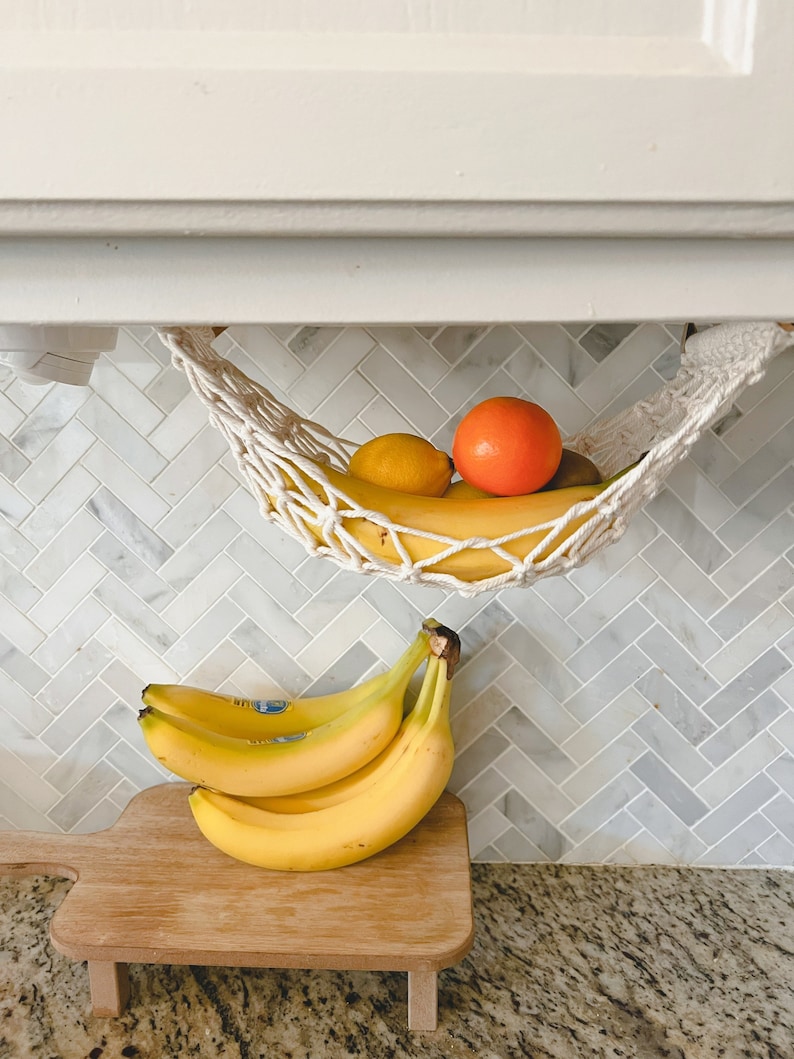 Macrame Fruit Hammock: Hanging Kitchen Organizer