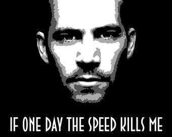 Paul Walker Wall Decor Etsy
