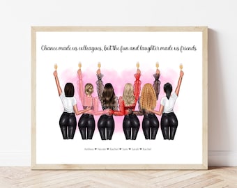 Colleague Gift Personalised Leaving Work Gift Colleague Print Leaving Present Work Bestie Gift Co-Worker Gift Retirement Gift Work Friend