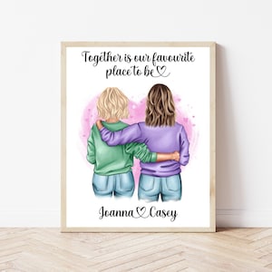 Personalised Lesbian Couple Print Lesbian Engagement Lesbian Wedding Girlfriend Print Anniversary Gift For Girlfriend Wife Gift for Couple