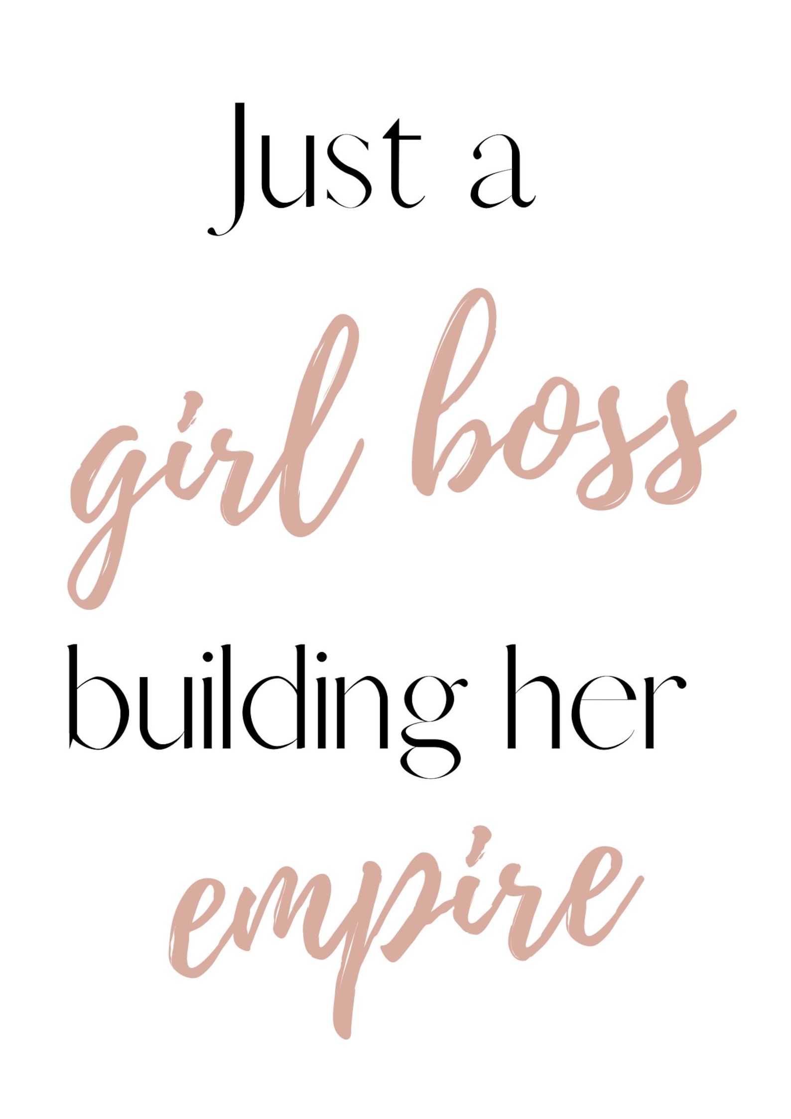 Girl boss quote girl boss girl boss print motivational Etsy
