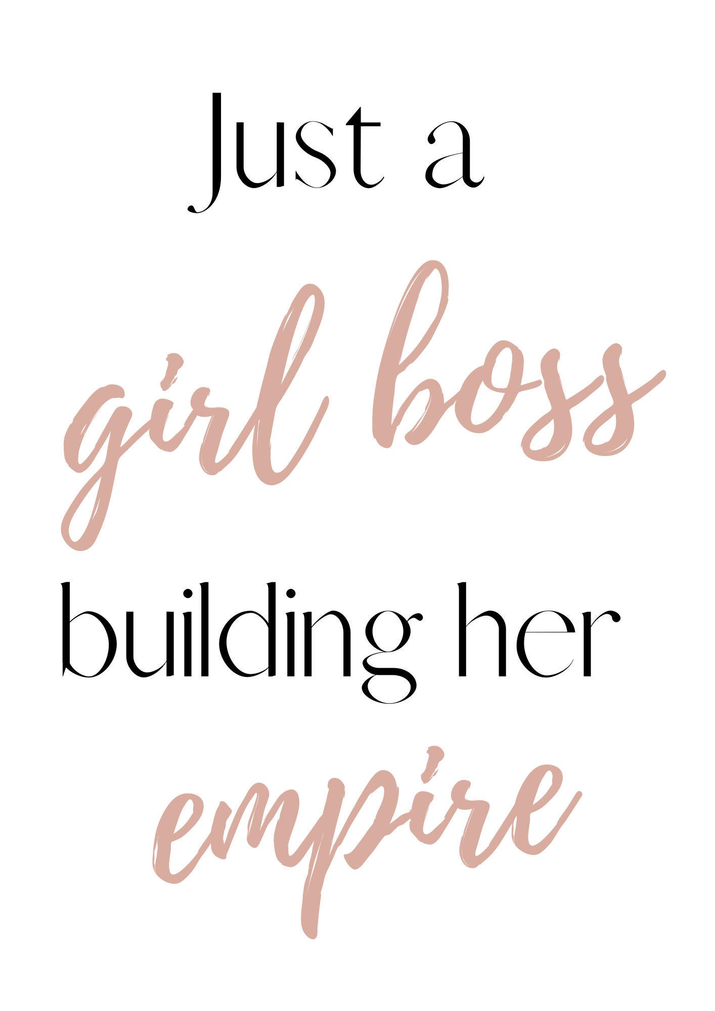 Girl boss quote girl boss girl boss print motivational Etsy