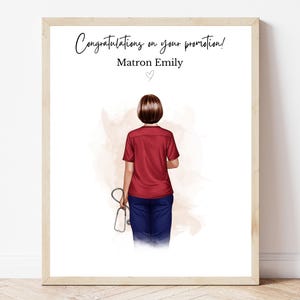 Regalo di promozione per infermieri, congratulazioni per infermieri, stampa artistica personalizzata per operatori sanitari, ritratto di infermiere personalizzato, regalo per nuova posizione per infermieri