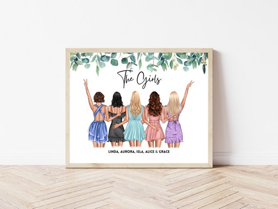 Group Friends Print Best Friend Gift Bestie Gifts 