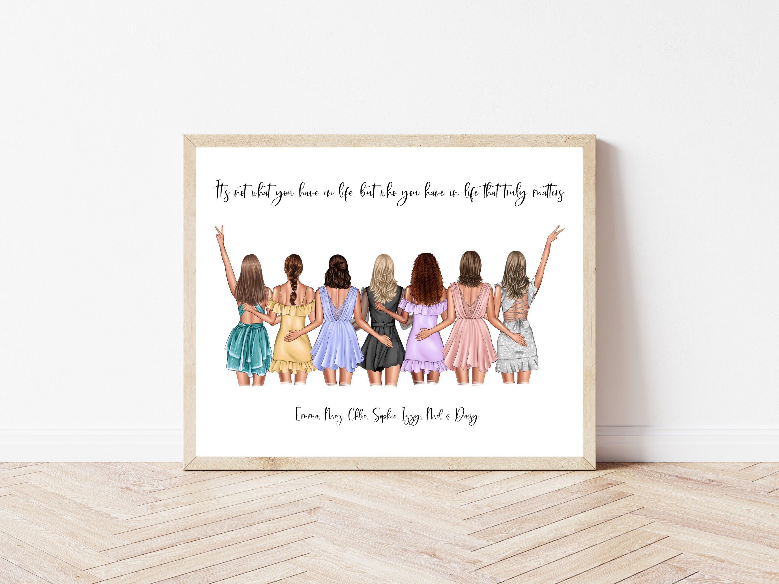 Group Friends Print Best Friend Gift Bestie Gifts 