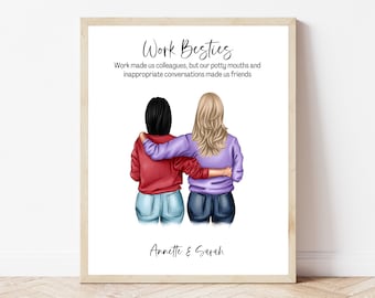 Retirement Gift For Women Goodbye Coworker Work Colleague Print Leaving Gift For Colleague Friendship Gift Work Bestie Leaving Gift