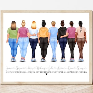 Leaving Gift For Work Colleague Print Retirement Gift For Women Coworker Leaving Team Picture Goodbye Gift For Co-worker Work Bestie Gift