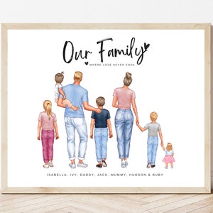 Personalised Family Art Print Custom Family Print Gift for Family ...