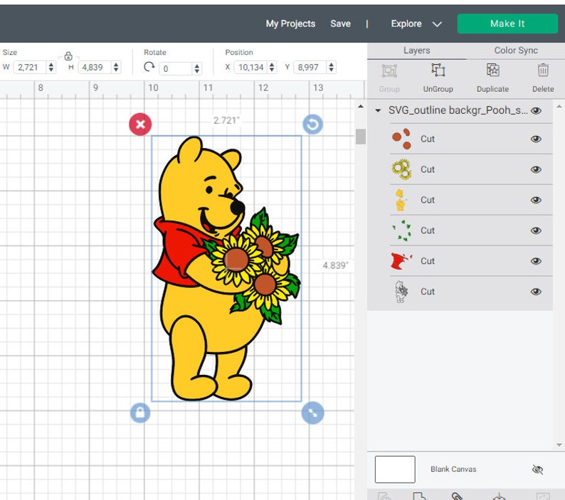 Download Svg Png Winnie The Pooh Sunflowers Layered And Outline Cut Files Ready For Use Cricut Silhouette Iron On Transfer For Stencil Tshirt Clipart Art Collectibles Digital Lifepharmafze Com
