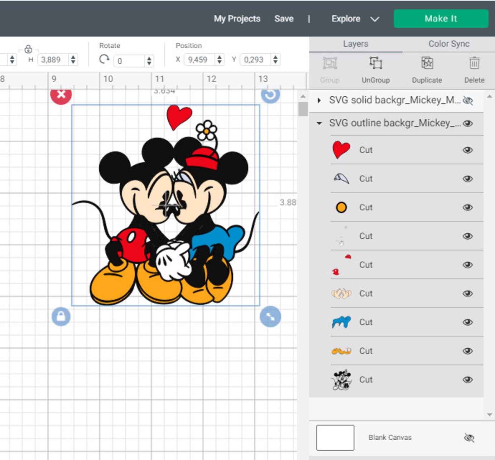 Download SVG PNG Minnie Mickey Mouse Love Heart Kiss Retro Vintage | Etsy